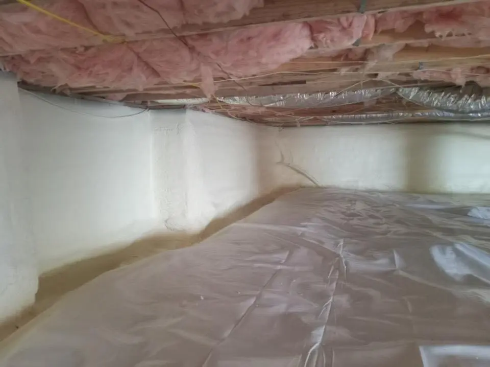 Crawl space encapsulation with closed-cell spray foam for Spray Foam Roofing in Kettering